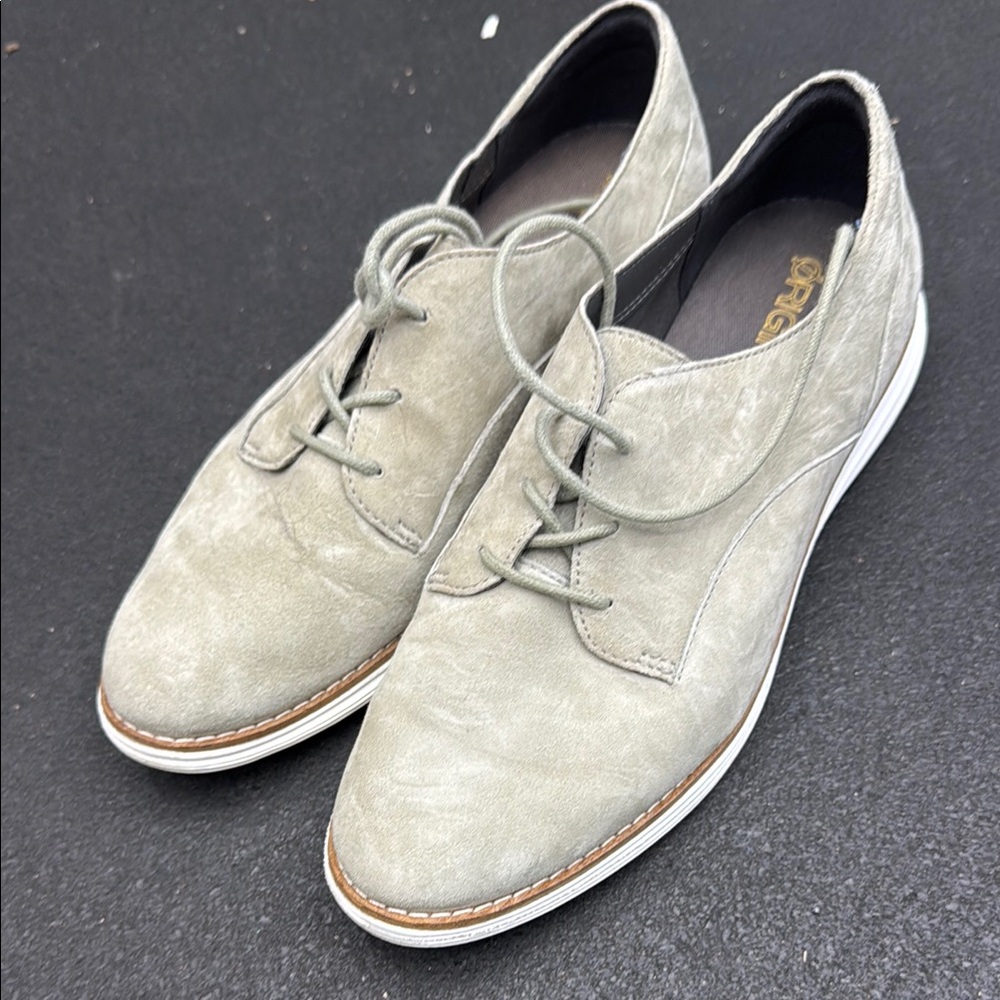 Cole Haan Gray Flats with Suede Texture